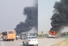 unnao private bus fire