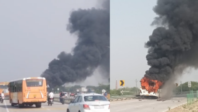 unnao private bus fire