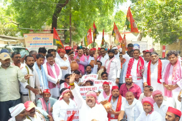 mirzapur sp protest