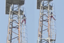 sitapur youth climbs bsnl