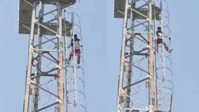 sitapur youth climbs bsnl