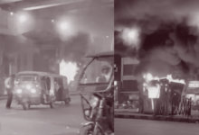 unnao police booth fire