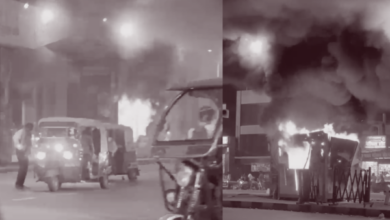 unnao police booth fire