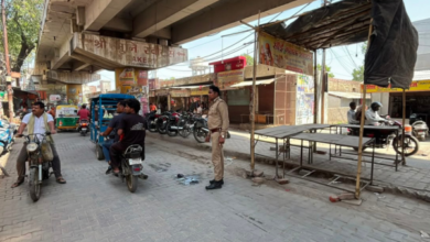 badaun traffic jam encroachment