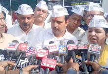 kanpur aap protest