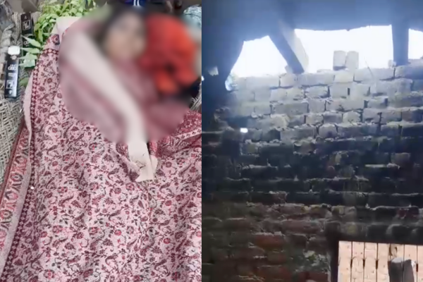 badaun roof collapse woman