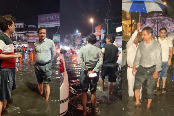 gorakhpur heavy rain waterlogging