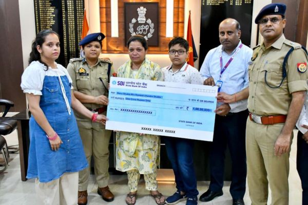 sbi 1 crore insurance cheque