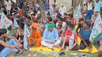 sitapur farmers protest power
