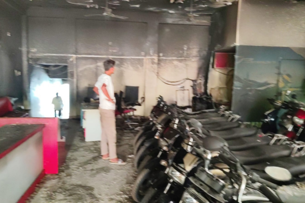 sitapur hero agency fire