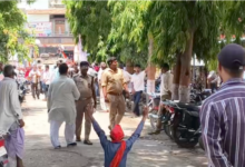 sitapur sp protest paper leak