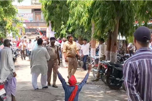 sitapur sp protest paper leak