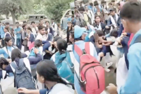 gorakhpur school girls fight