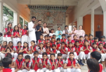 Rudayan Kanwar Yatra, SGM Public School Kanwar Yatra, Kanwar Yatra 2026, Rudayan News, Sawan Kanwar Yatra, school students Kanwar Yatra, Har Har Mahadev Rudayan, Durga Devi Temple Rudayan, Badaun Kanwar Yatra, SGM Public School Rudayan