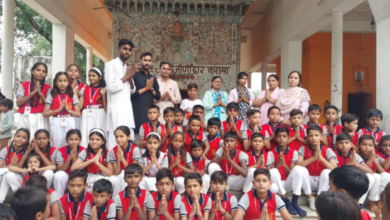 Rudayan Kanwar Yatra, SGM Public School Kanwar Yatra, Kanwar Yatra 2026, Rudayan News, Sawan Kanwar Yatra, school students Kanwar Yatra, Har Har Mahadev Rudayan, Durga Devi Temple Rudayan, Badaun Kanwar Yatra, SGM Public School Rudayan
