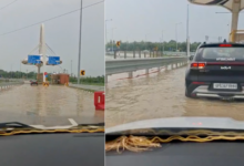 unnao ganga expressway waterlogging