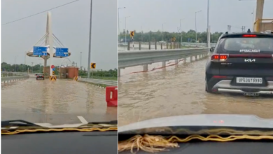 unnao ganga expressway waterlogging